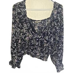 No Frills Los Angeles Floral Long Sleeve Blouse XL